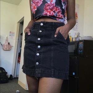 NWOT Black Denim Skirt